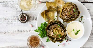 Roasted artichoke