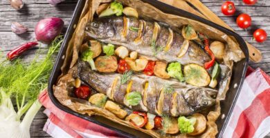 Baked trout