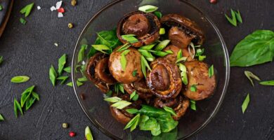 Roasted mushrooms