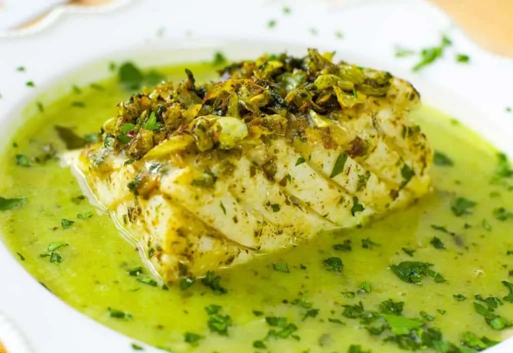 Cod in green sauce recipe