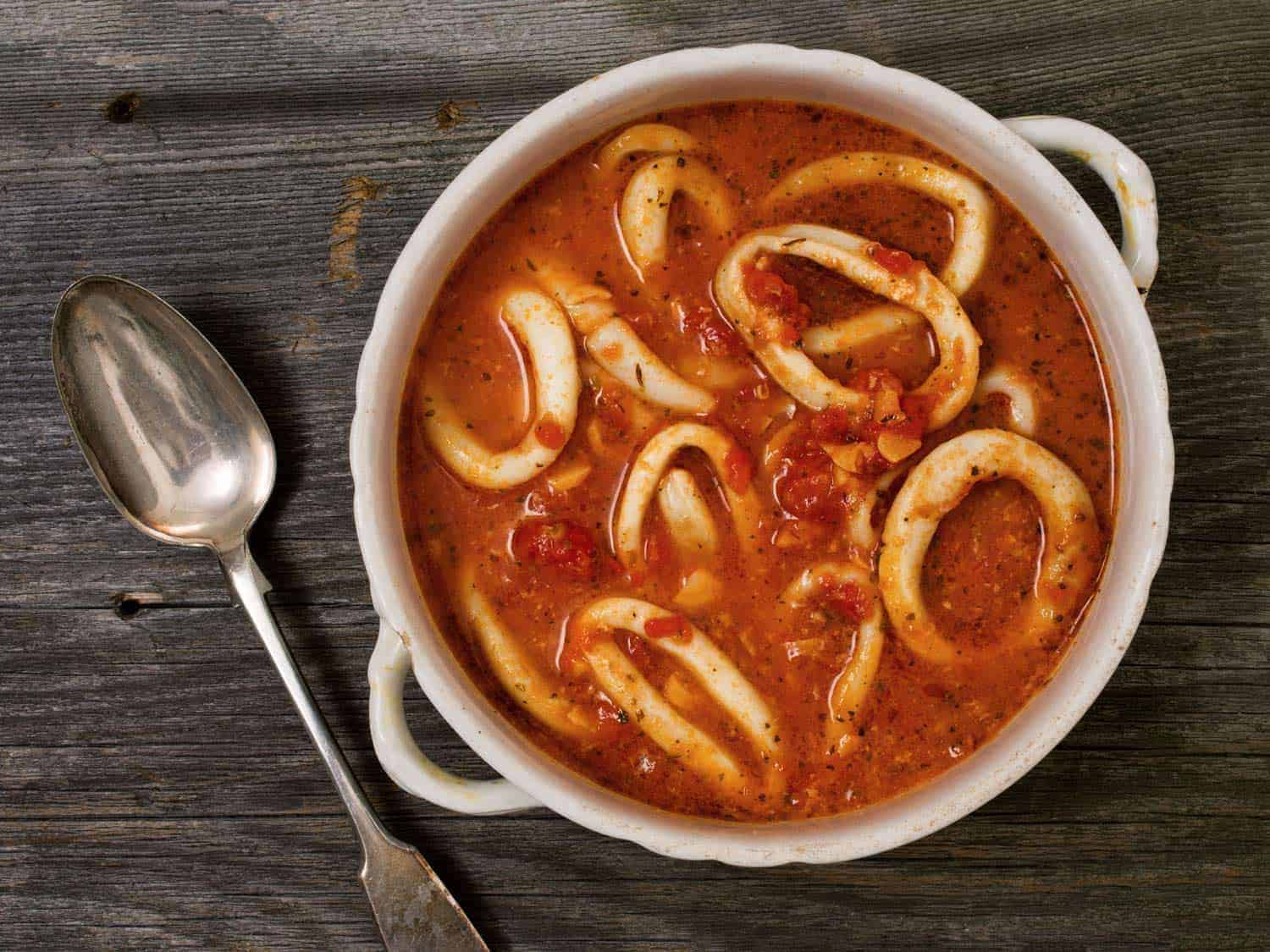 Calamari in Sauce Recipe - World Cuisine Guru