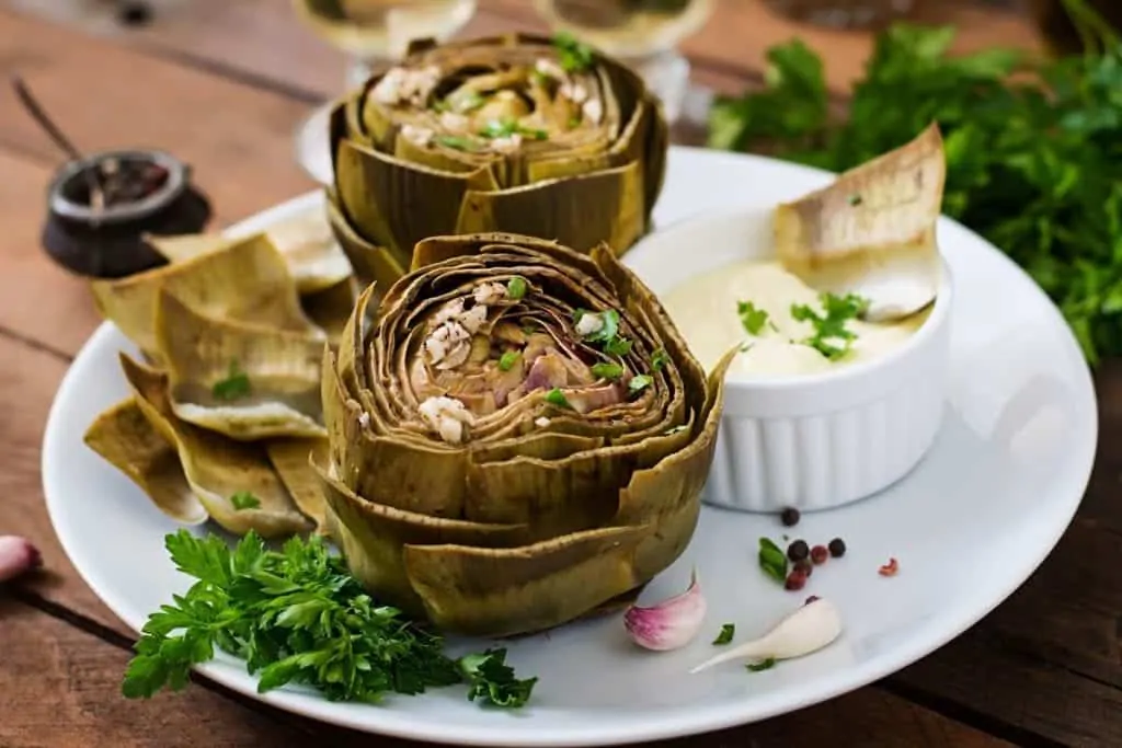 Roasted artichoke recipe